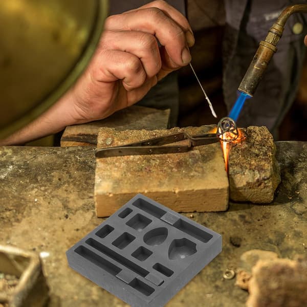 Grafittblokkform 11-hulls støpeform for smelting av metallsmykker