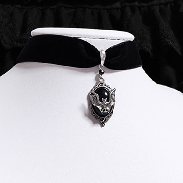 Bat Choker-halsband, viktorianskt halsband, vampyrfladdermushänge, goth Halloween smycken present för kvinnor, julklapp för