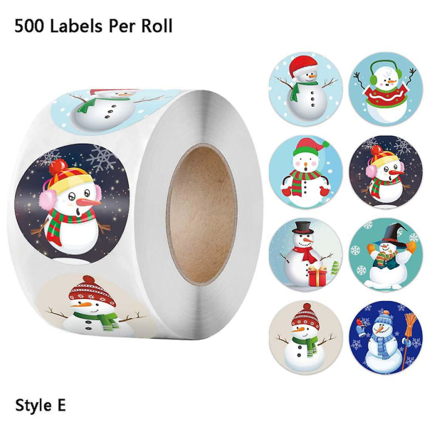 500 st God Jul Handgjorda klistermärken set Santa Tack-etiketter FörseglingsdekalerE