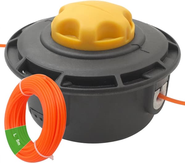 Universal M10 x 1.25 Left-Handed Brush Cutter Replacement Spool with 5m Line, Easy Loading