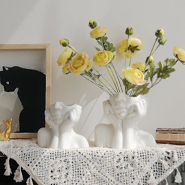 Keramisk Vas Vardagsrumsdekoration Modern Kropp Blomma Vas Hantverk Konst Prydnadsföremål Heminredning Accessoar