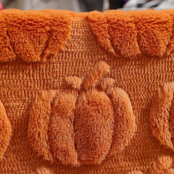 Halloween & Autumn Table Runner - Pumpkin Embroidered Cotton Tablecloth, Washable Long Runner for Dining Table & Home Decor (33x183cm)