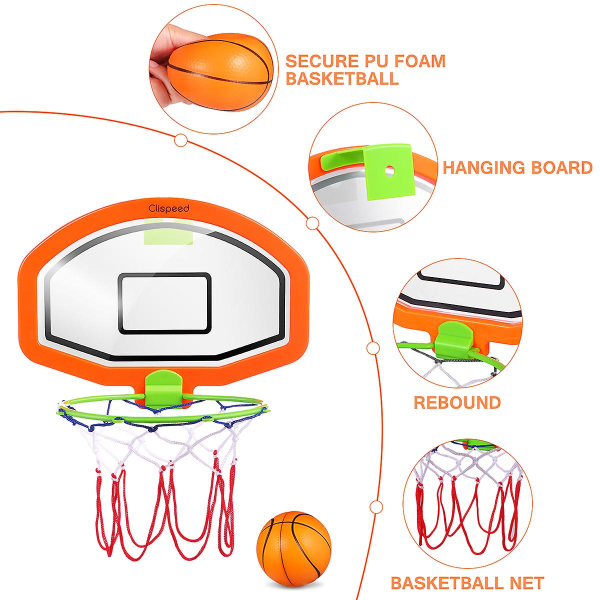 Blush Set Basketball Bagbræt Basketball Net Indendørs Bagbræt Legetøjs Sæt Basketball Kurv