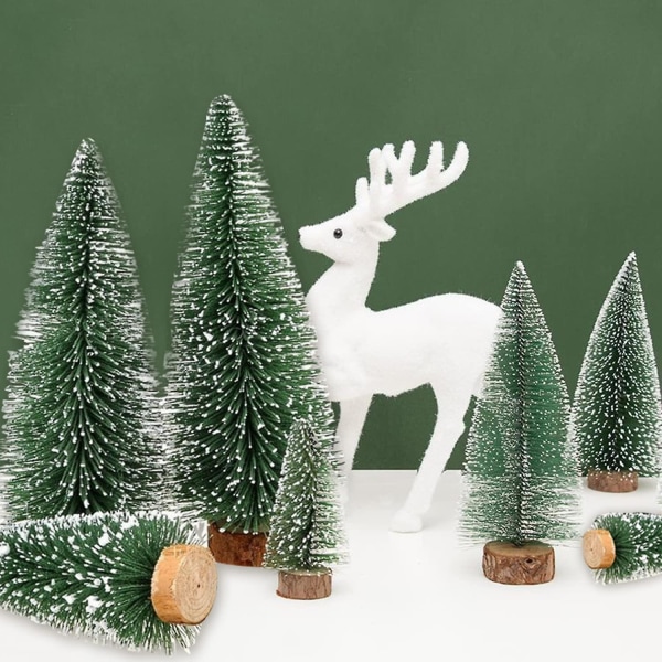 Miniature juletræ, mini juletræ, mini juletræ, mini kunst juletræ, Grøn bordplade juletræ, Mini kunstig Chr