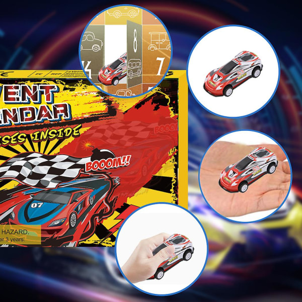 Ny Bil Nedtælling 24 Digital Blind Box Børnegave Racing Julegave