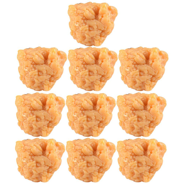 10 kpl Simuloitua Kana Popcornia Paistettuja Kana Nuggets-Rekvisiittoja Pieniä Kana Nuggets-Malleja 3X2.5X2CM