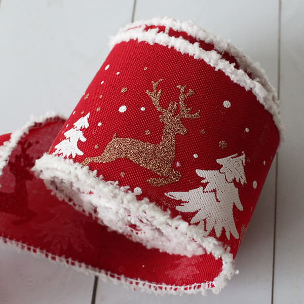 3 ruller julebånd med metalkanter Juleelgdesign til