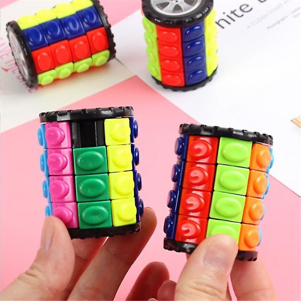 3D Roterande Glidande Babylon Tower Anti-stress Rubiks Kub Cylindrisk Pussel Leksaker Vuxna Barn Pedagogiska Leksaker Barn Sensoriska Leksaker