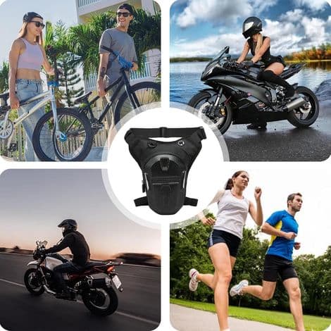 Motorcycle Leg Bag for Men, with Leg Strap, Bag