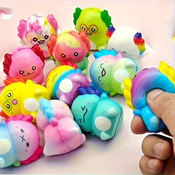 Mini djur squishy leksaker set – mjuka sensoriska leksaker för barnkalas 10st 10pcs