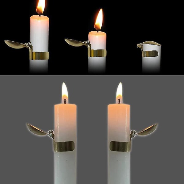 8 stk. Automatisk ildslukkende stearinlysslukker, Wick Flame Snuffer til at slukke stearinlysflamme sikkert 4PCSSølv 4PCS Silver
