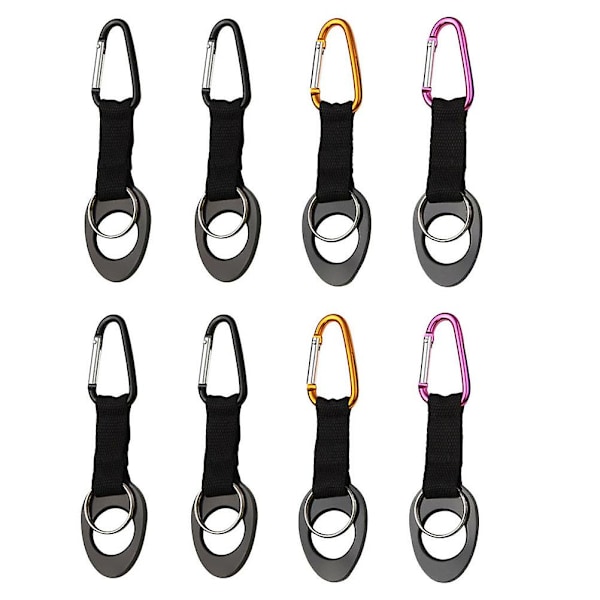 8 st Swing Set Fästen Karabiner Vattenflaska Spänne Vattenflaska Bärar Clip Kanne Hängande Spännen Vattenflaska Hållare Blandade Färger 15X4X0.5CM