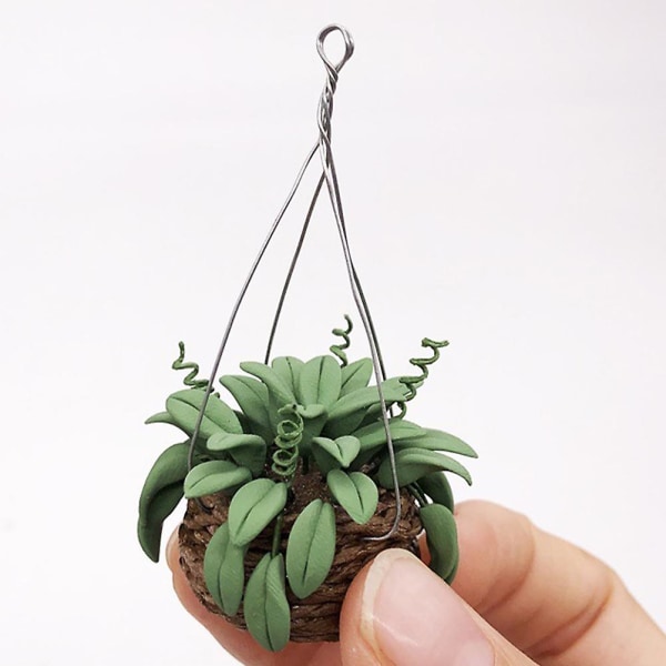 3 stk Miniatyrpynt Møbler Tiny House Plante Dekor Mini Harpiks Plante Dekor Grønn 6.5X2.5CM Green 6.5X2.5CM