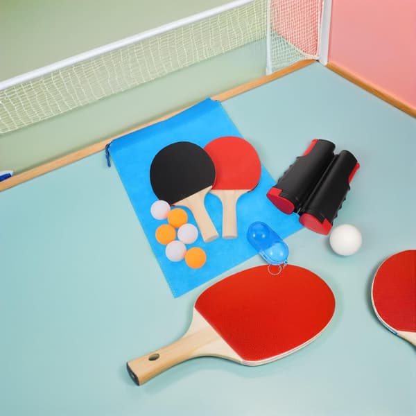 Portable Table Tennis Net with Retractable Design for Indoor Training - PU Net Table Tennis Equipment