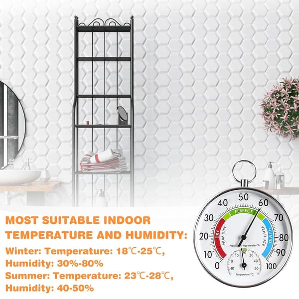 Pakke Præcision Termometer Hygrometer, Termometer Hygrometer, Omgivelsestermometer, Temperatur og Luftfugtighed til Rum Luftkonditionering, Drivhus