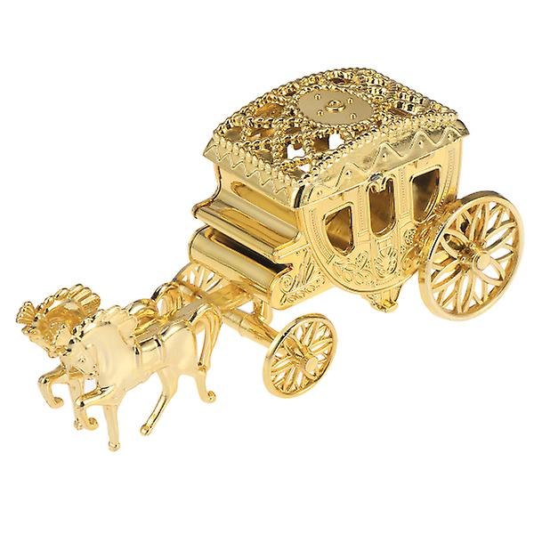 Smyckeskrin Presentask Bröllop Godisask Vagn Godishållare Godis Favorask Bröllop Godis Presentask Golden 1PCS