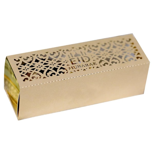 100 stk Candy Box Hollow Ramadan Chokolade GaveæskeBeige guld