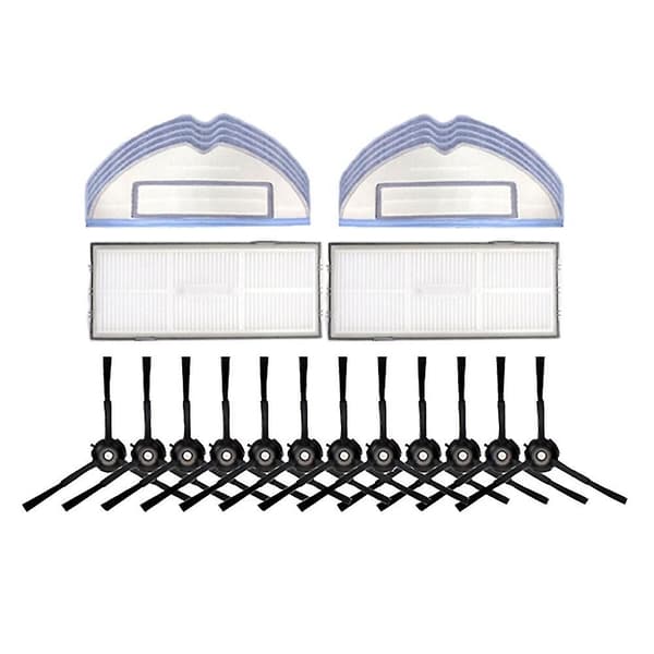 24 stk sidebørstefilter for Roborock robotstøvsuger G10/t7s Plus/s7