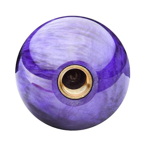 Bilmodificeret marmorstjerne gearknop med adapter lilla Purple