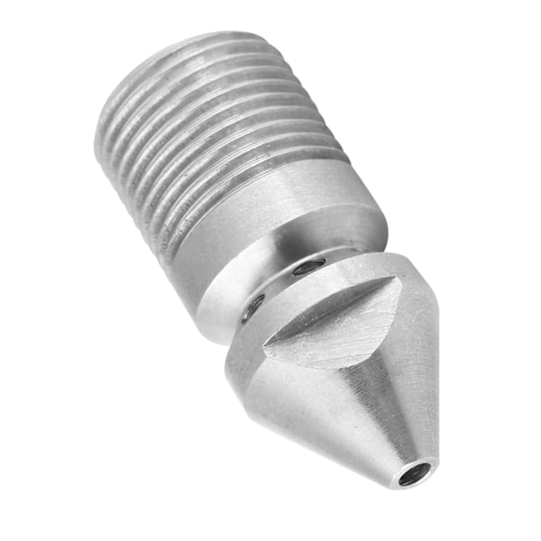 Silverfärgad avloppsrengöringsmunstycke, rengöringsmunstycke, 3/8-adaptermunstycken, högtryckstvättningsrör, avloppsrensningstillbehör