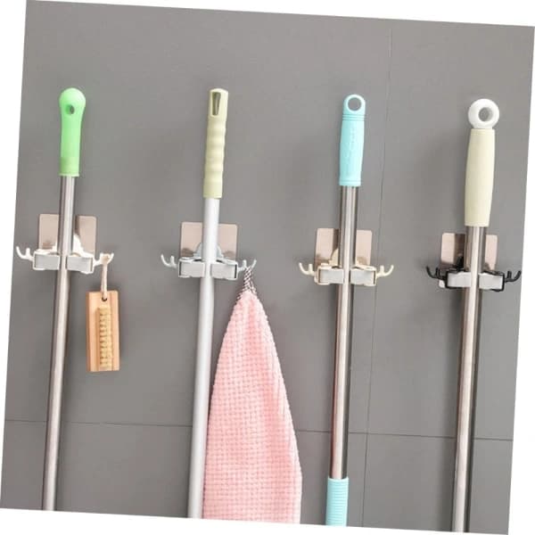 3 Kroge Opbevaringsbeslag Moppeholder Bøjle