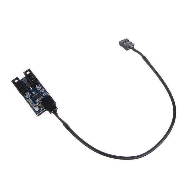 9-pins USB Header Splitter 1 til 2 Hun Forlængerkabel Kort Til Bundkort