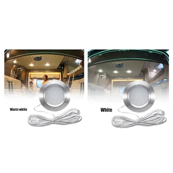 Alld 12 LED RV Boat Ceiling Light 12V LED Lamps Round Shape Ultrathin Motorhome Interior
