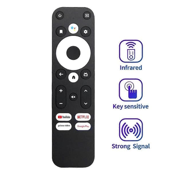 Erstatningsfjernkontroll med stemmestyring kompatibel / KM2 Plus Android TV Box for KM2, KM2 Plus, KM7 Plus, KD3, KD5_Spesialgaver Svart