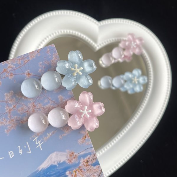 4 stk. Blomster Dekoration Charms, Sød Daisy Charm Gave til Små Piger Børn Teenagere Kvinder Voksne - Blå+Pink