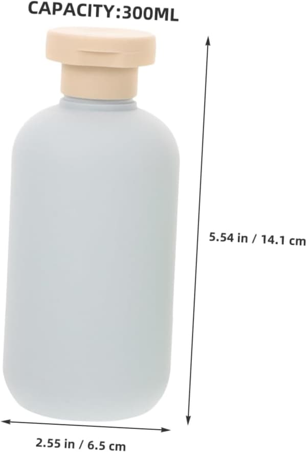 2 stk 300 ml påfyllbare reiseflasker for toalettsaker, sjampo- og balsamdispensere