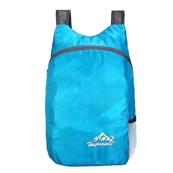 Lätt packbar ryggsäck Vikbar vandringsryggsäck Vikbar Travel Daypack Lake blue