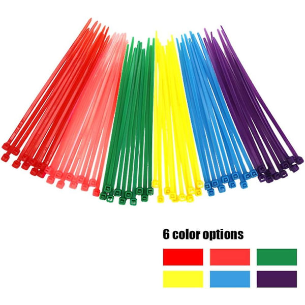 Pienet värilliset vetoketjut 4 tuuman moniväriset vetoketjut 480 kpl erilaisia ​​värikkäitä nippusiteitä kanojen jalkojen merkitsemiseen Pinkki, punainen, violetti, keltainen, sininen