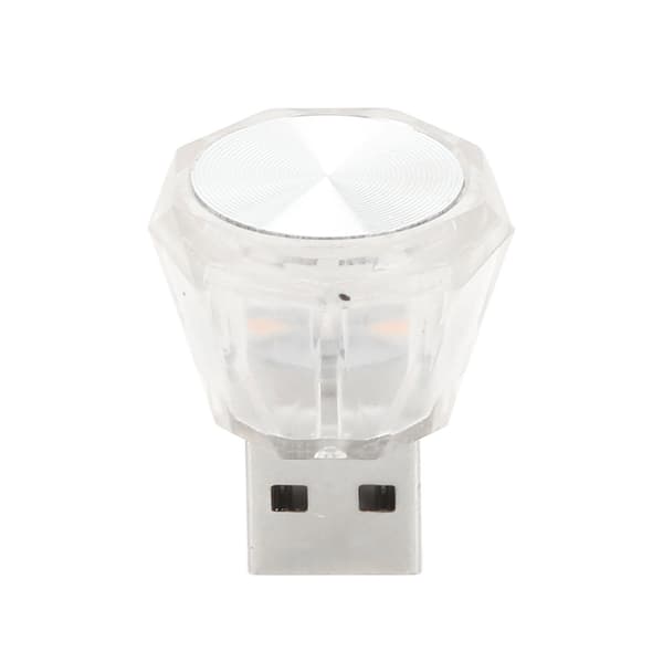 10-pack Mini USB LED Light 5V Plug In Car LED Interior Lighting Kit Universal for Car Home Office Ice Blue Light