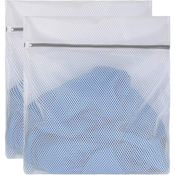 2 XX-Store Honeycomb Delicatesposer for Vaskemaskin, 24 x 24 Tommer Lingeriposer for Vask, Reiseoppbevaring Organiseringspose for Bomulls Klær