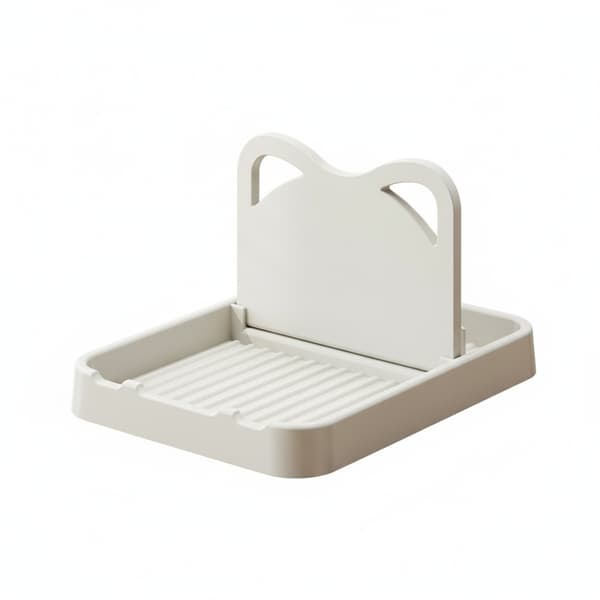 Kitchen Organizer Rack Foldable Countertop Pot Lid and Spoon Holder for Home Kitchen Utensils Modern Gray Modern Gray