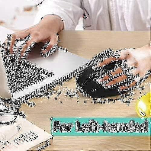 Left Handed Mouse, Vertical Ergonomic Mouse, Wireless USB Left Hand Ergonomic Vertical Mouse, Quieter - Black