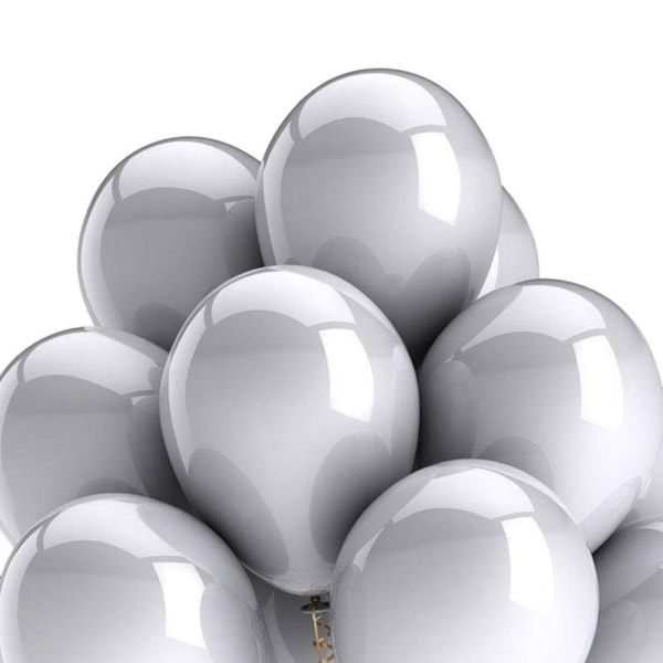 Latexballonger för glada baby dekoration festballonger（Silver 10st）
