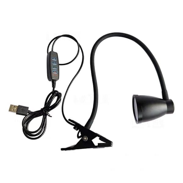 Dæmpbar LED læselampe/klemme lampe 3000-6500K