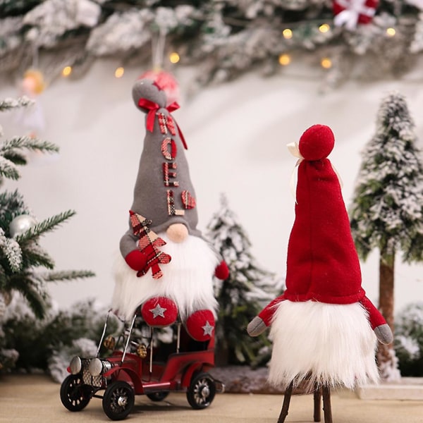 Plysj skandinavisk svensk Tomte Glow Elf Toy Holiday Gift BordplateB