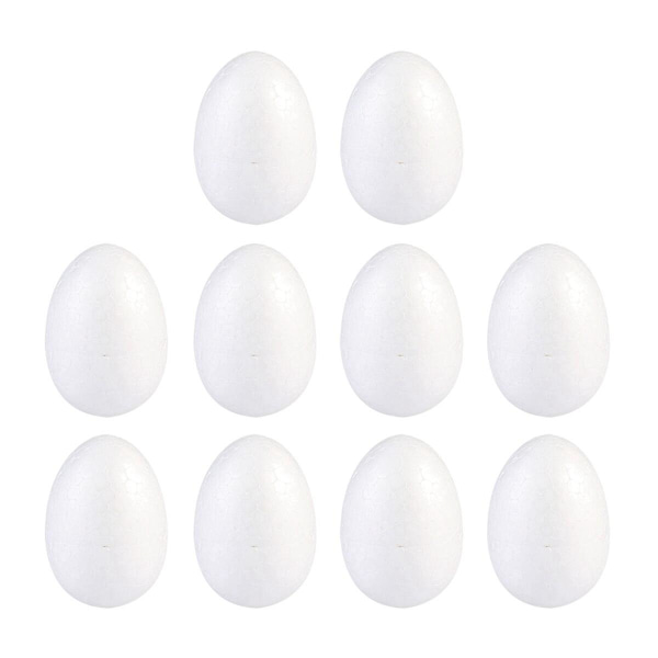 10 stk Maling Egg DIY Påskedekor Solid Egg For Barn Festival Håndverk (hvit, 8cm)10stk 10pcs