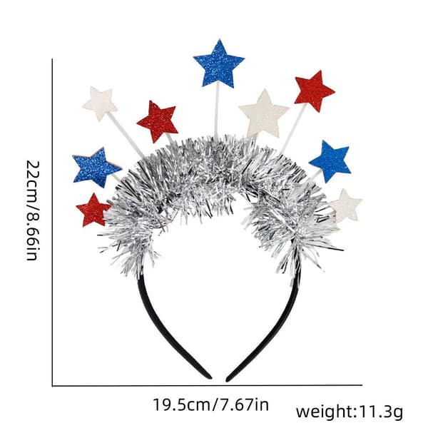 Two-piece sequin hairband set, star pattern, perfect for hair styling.
