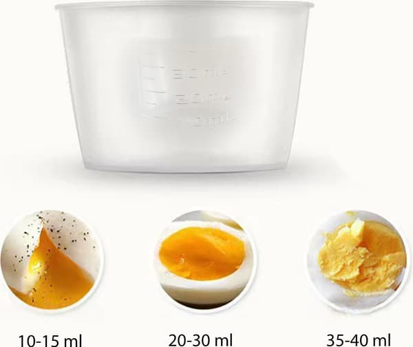 Mini Multifunctional Egg Cooker with Automatic Shut-off Function, Steamed Egg Cream Machine, Household Egg Cooker, Small Breakfast Machine - White