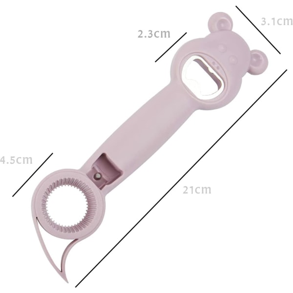 Jar Opener, 1 Pcs Bottle Opener, 4 In 1 Can Opener, Manual Jar Opener, Bottle Opener, For Weak Hands Elderly And, Arthritis, Elderly, Women, Multifunc