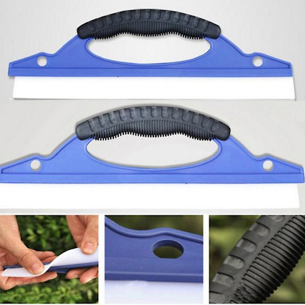 Dusj-squeegee, Dører Biler Vinduer Glass Squeegee Rengjøringsmiddel Silikon Baderom Viser Ergonomisk Håndtak Husholdningsrengjøringsverktøy (2 stk)