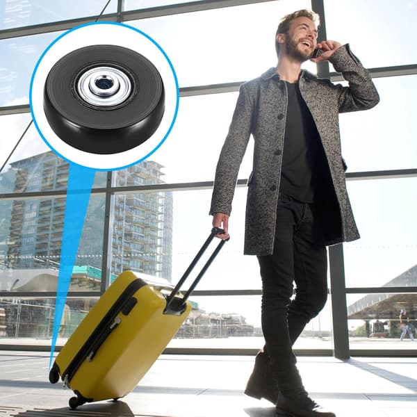 50x18 mm Rubber Wheels for Suitcases and Carts, 50 pcs