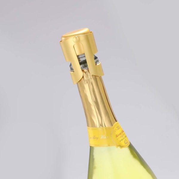 2 styks champagneprop i rustfrit stål, genanvendelig forsegler til champagneflasker, prop til drikkevareflasker til at holde vinen frisk
