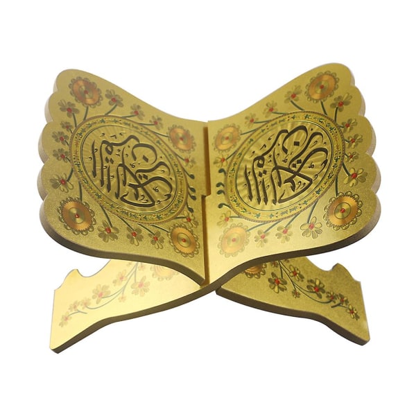 Trebokhylle for Eid-bibelen, dekorativ trebokhylle, kreativ trebokhylle (gull) Golden25.5X Golden 25.5X19CM