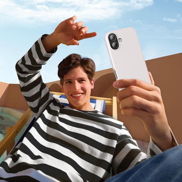 Silicone Case Compatible with iPhone 16 Case Soft Ultra-Thin Protective Shockproof Liquid Silicone Phone Case, 6.1 \" White