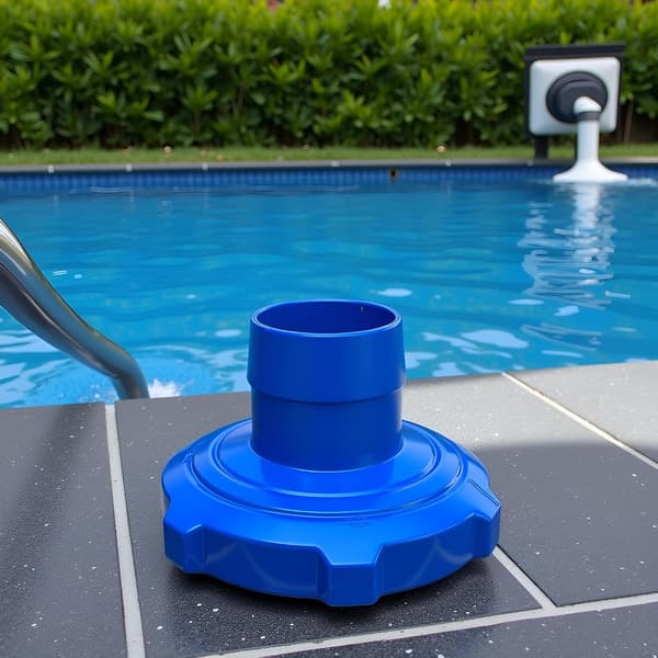 Blue Replacement Adapter for Intex Deluxe Surface Skimmer Wall Adapter with Above Ground Pool Hose Washer Accessory