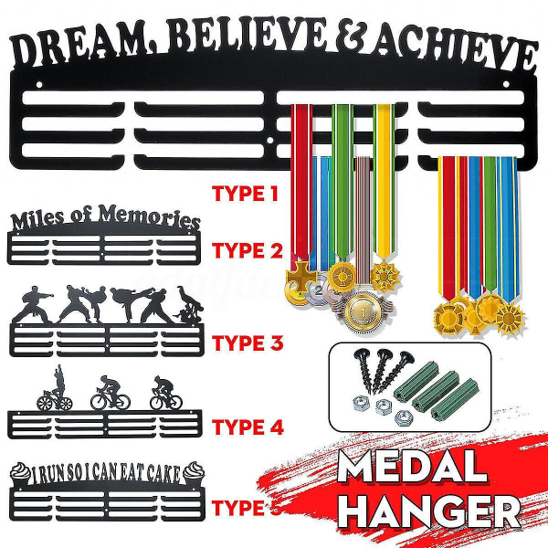 Medal Display Stand Triathlon Medal Display Stand Akryl Medal Hanger Martial Arts Karate Medal Holder Trio Sykkeltype 4 type 4
